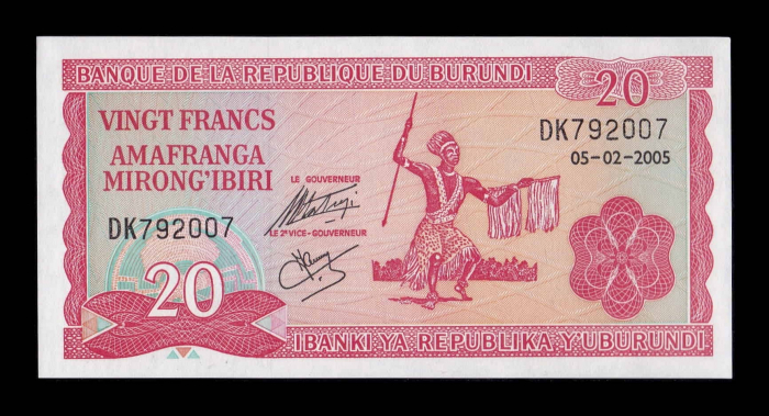 BURUNDI 20 franci 2005, necirculata [1]