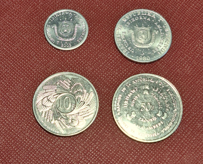 Burundi set 4 monede 1980-2011: 1, 5, 10, 50 franci, UNC [2]