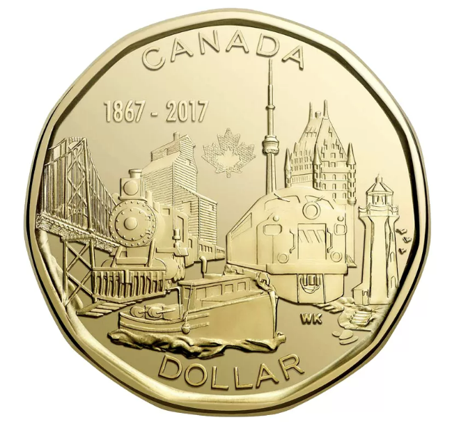 Canada 1 dolar 2017, aniversara: 150 ani de Independenta, Regina Elisabeta II, UNC [3]