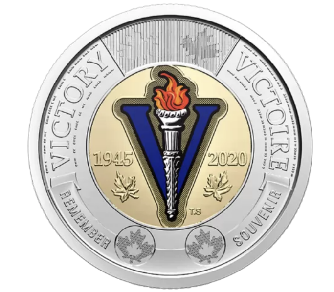 Canada 2 dolari 2020, 75 ani de la victoria din Al Doilea Razboi Mondial, UNC [2]