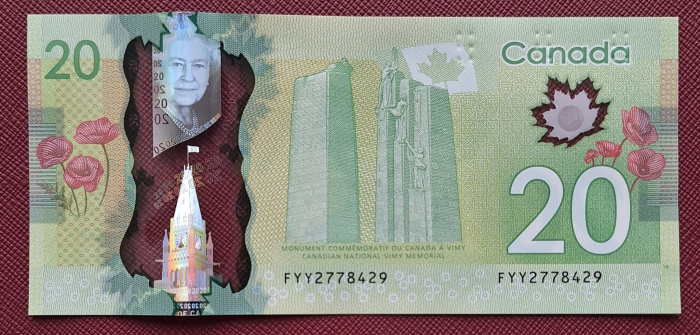 Canada 20 dolari 2012, polimer, necirculata [2]