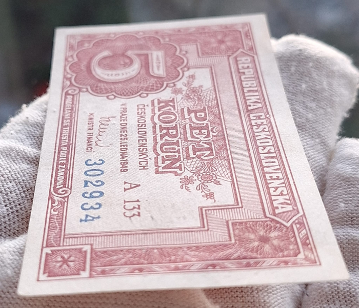 Cehoslovacia 5 Coroane 1949, UNC- [3]