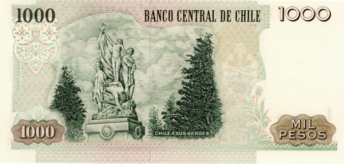 CHILE 1000 Pesos 2008 I.C. Pinto, necirculata [2]