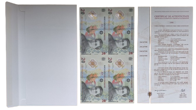 Coala speciala 4x 20 lei 2025, UNC, plic + certificat autenticitate [4]