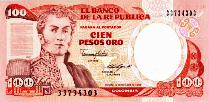 Columbia 100 Pesos Oro 1988, necirculata [1]