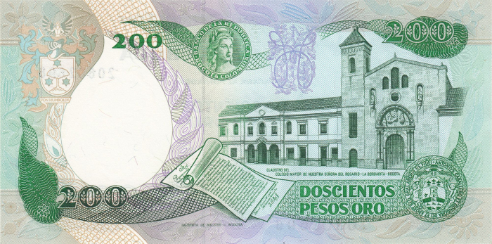 COLUMBIA 200 pesos 1992, necirculata [1]