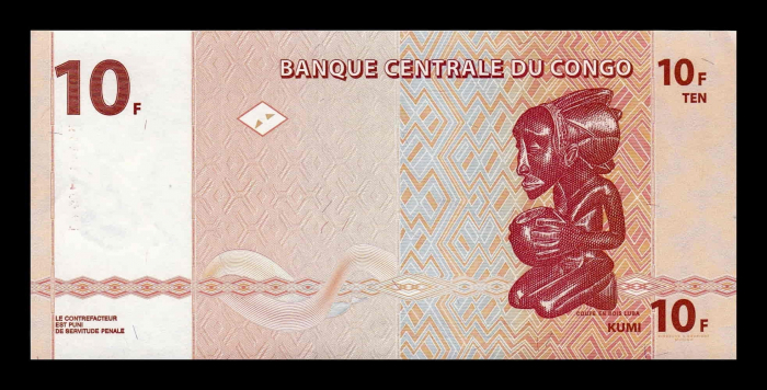 Congo 10 Franci 2003, necirculata [2]
