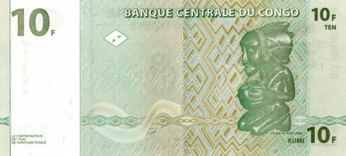 Congo 10 Franci 1997, necirculata [2]