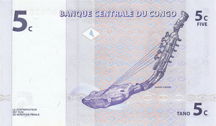 Congo 5 centimes 1997, necirculata [2]