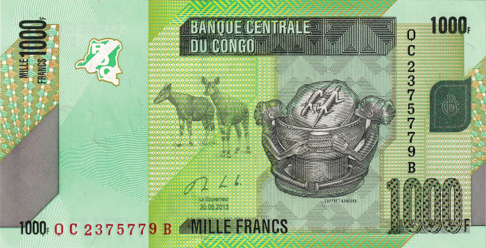 CONGO 1000 Franci 2022, necirculata [2]