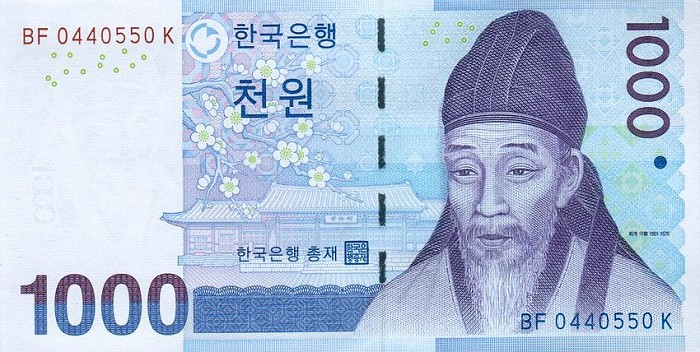 Coreea de Sud, 1000 Won 2007, necirculata [2]