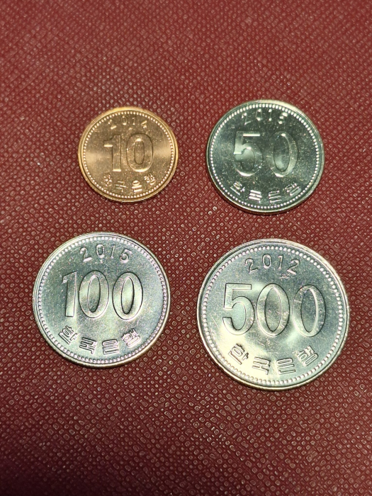 Coreea de Sud set 4 monede 2012-201: 10,50,100,500 Won, UNC [2]