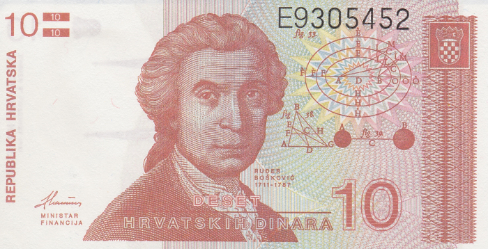 Croatia 10 dinari 1991, necirculata [1]