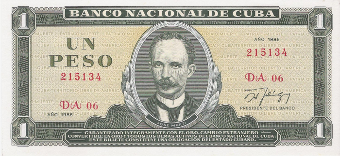 Cuba, 1 Peso 1988, intrarea lui Fidel Castro in Havana - 1959, necirculata [2]