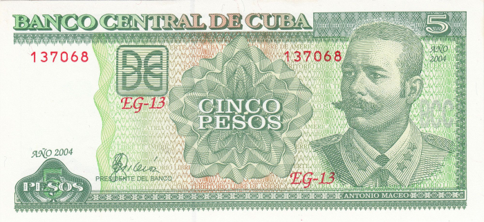 Cuba 5 Pesos 1997-2020, necirculata [1]