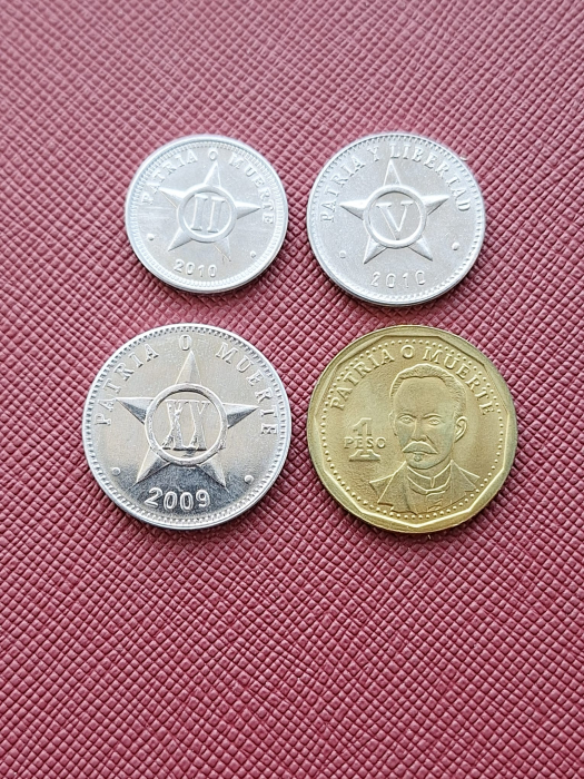 Cuba Set 4 monede 2009-2014: 2,5,20 Centavos si 1 Peso [1]