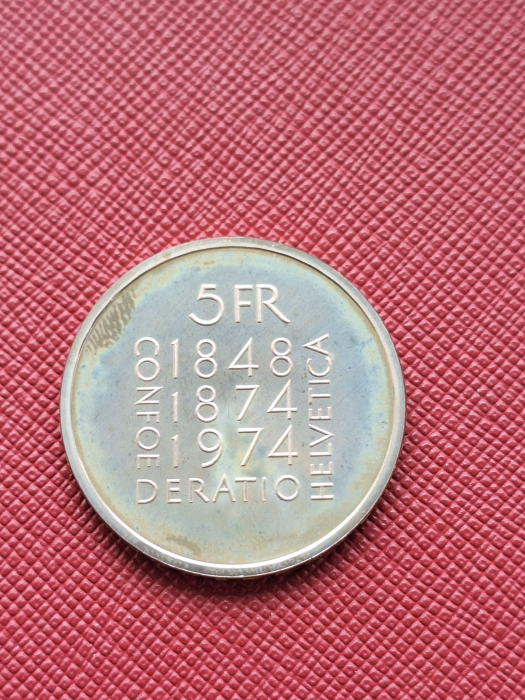 Elvetia 5 franci 1974, in cutie de prezentare [4]