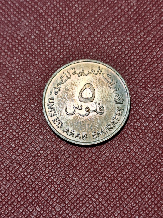 Emiratele Arabe Unite, 5 Fils 1973-1989 FAO, circulata [2]