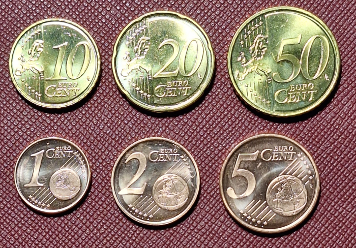 Estonia, set 6 monede 2011: 1,2,5,10,20,50 centi, UNC [2]