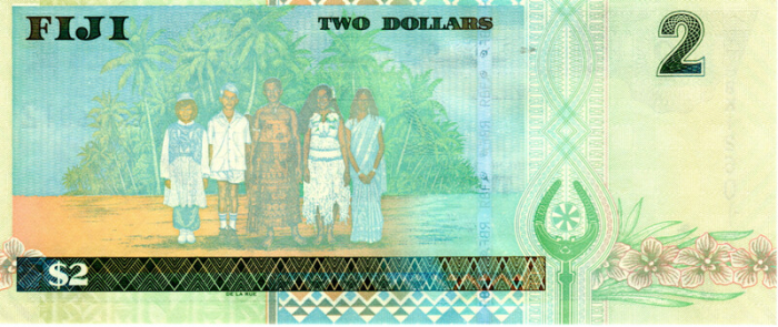 Fiji 2 Dolari 2002,  bancnota Regina Elisabeta II, necirculata [2]
