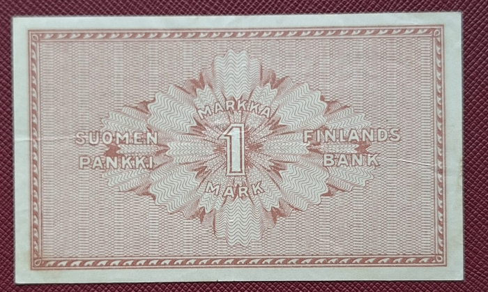 Finlanda 1 markkaa 1918, aproape necirculata [2]
