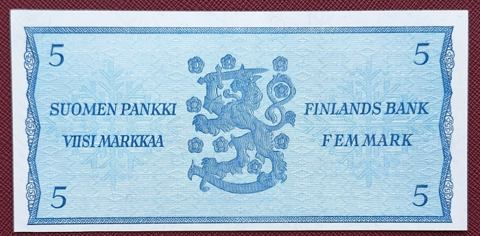 Finlanda 5 Markkaa 1963, litera A, necirculata [2]