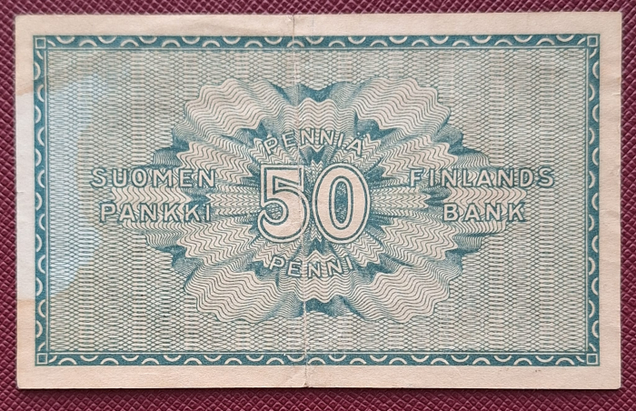 Finlanda 50 pennia 1918, aproape necirculata [2]