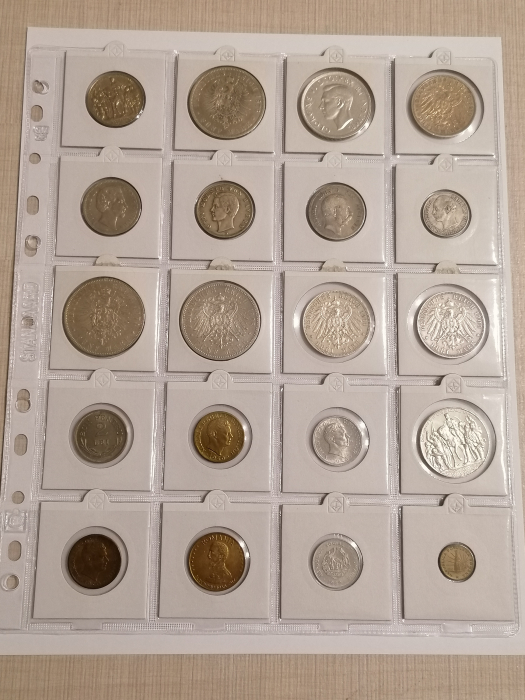 Folie pentru stocare monede in cartonase adezive/autoadezive, cu 20 spatii [1]