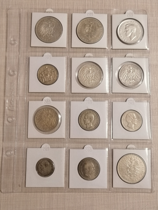 Folie pentru monede in cartonase adezive/autoadezive, 12 spatii [1]