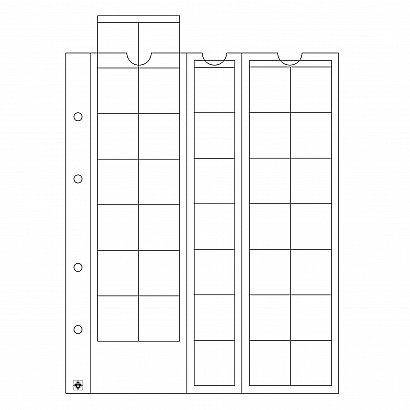 Set 5 folii Optima pentru 35 monede cu diametru maxim 27 mm [1]