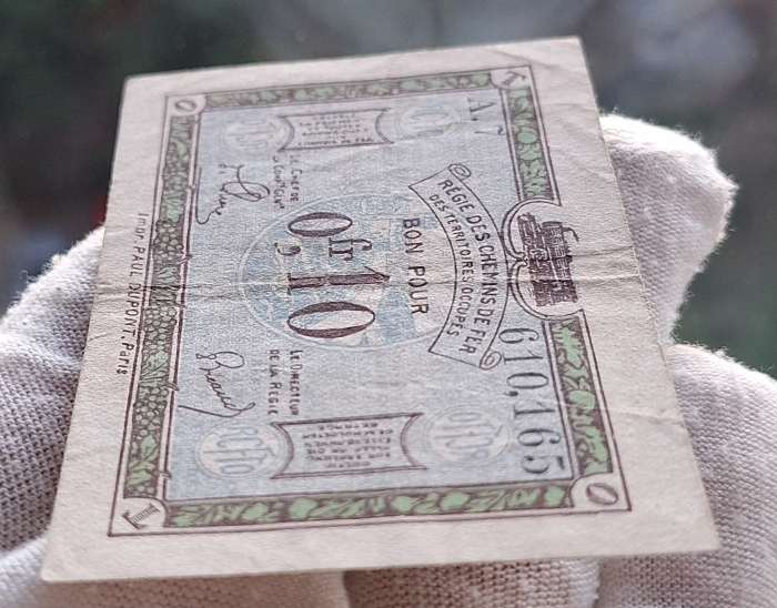 Franta, 10 centime 1923, ocupatia franco-belgiana a Germaniei dupa WWI [3]