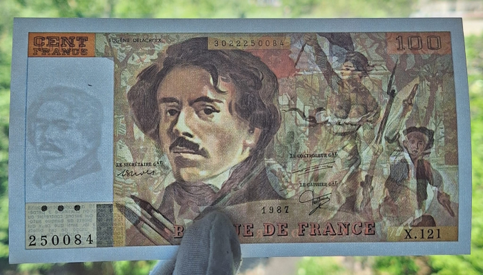 Franta 100 Franci 1987, Delacroix, UNC [3]