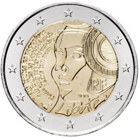 Franta 2 euro 2015, A 225-a aniversare a Festivalului Federației, UNC [1]