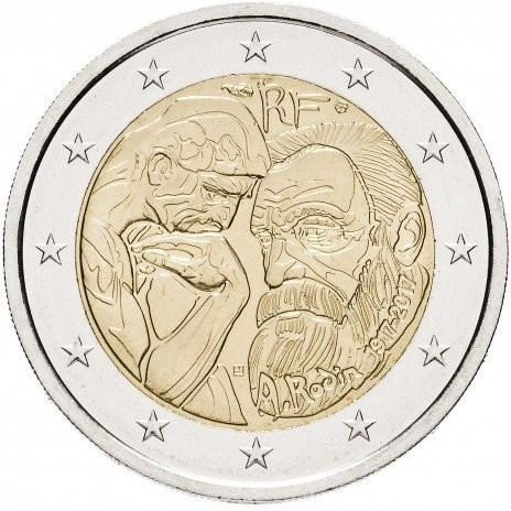 Franta 2 euro 2017, Auguste Rodin, UNC [1]