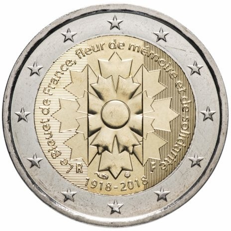 Franta 2 euro 2018, 100 ani de la incheierea Primului Razboi Mondial, UNC [1]