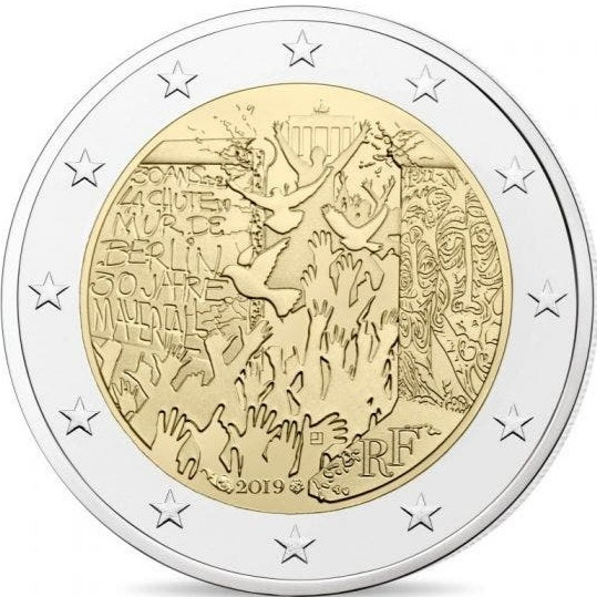 Franta 2 euro 2019, 20 ani de la Căderea Zidului Berlinului, UNC [1]