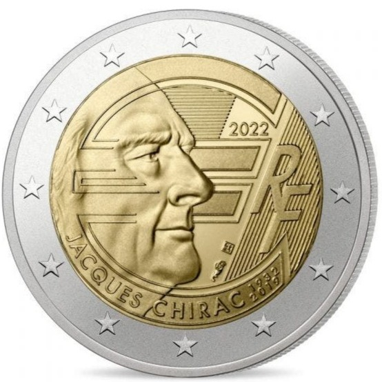 Franta 2 euro 2022 Jacques Chirac, UNC [1]