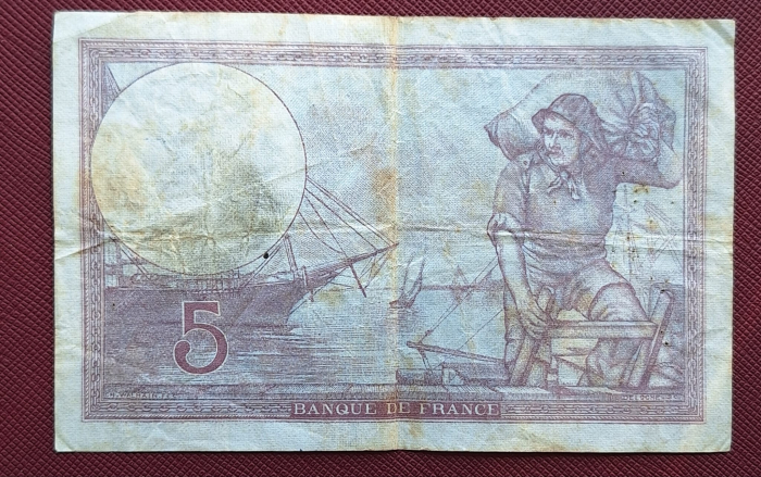 Franta 5 franci 1939, circulata, stare buna [2]
