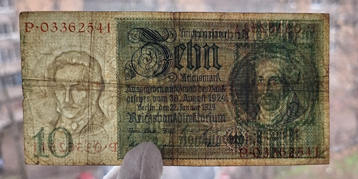 Germania 10 reichsmark 1929, circulata [3]