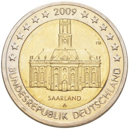 Germania 2 euro 2009, Ludwigskirche, Saarland, UNC [1]