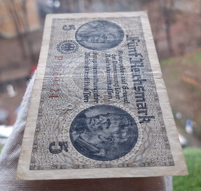 Germania 5 reichsmark 1940-1945, circulata [4]