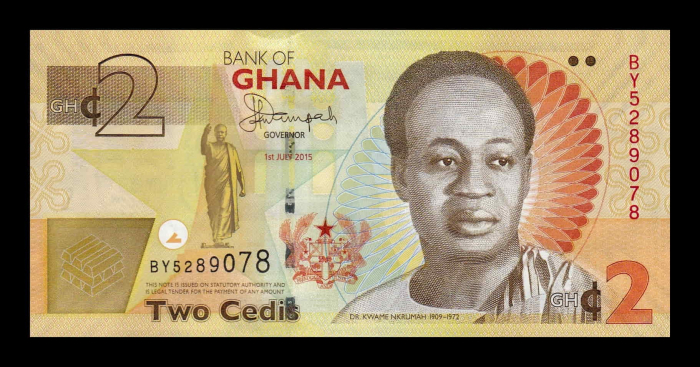 Ghana 2 cedis 2015, necirculata [1]