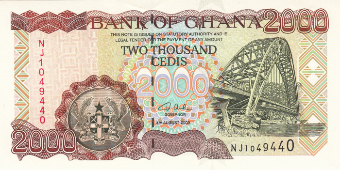 Ghana 2000 cedis 2003, necirculata [2]