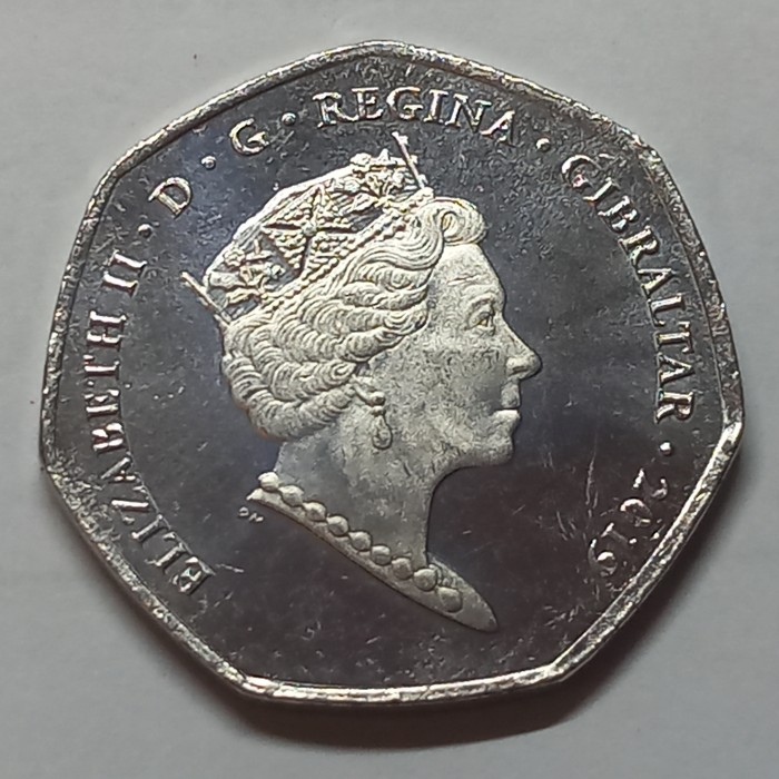 Gibraltar 50 Pence 2019, Jocurile Insulei, necirculata [1]