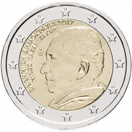 Grecia 2 euro 2017 Nikos Kazantzakis, UNC [1]