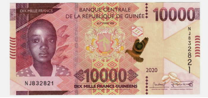 Guineea 10000 Franci 2020, necirculata [2]