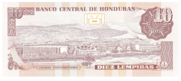 Honduras, 10 Lempiras 2016-2019, necirculata [2]