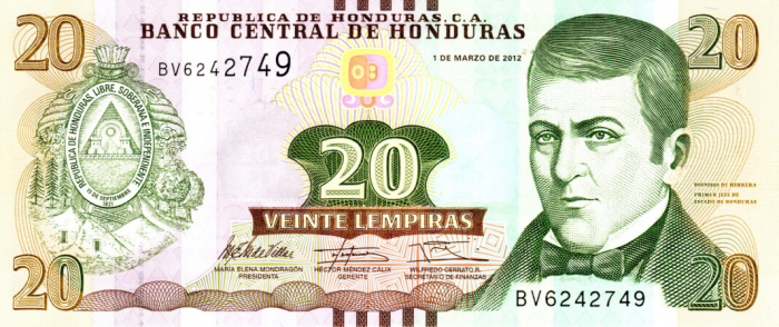 Honduras 20 Lempiras 2019, necirculata [2]
