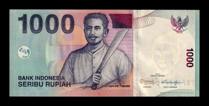 Indonezia 1000 Rupii 2012, Pattimura, necirculata [2]