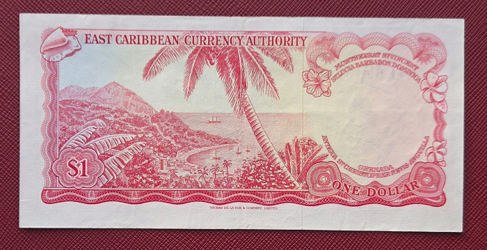 Insulele Caraibe 1 Dolar 1965, Regina Elisabeta II, UNC- [2]